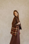 duża torba tote Edinburgh w czerwono-fioletową kratę, ręcznie szyta.jpg